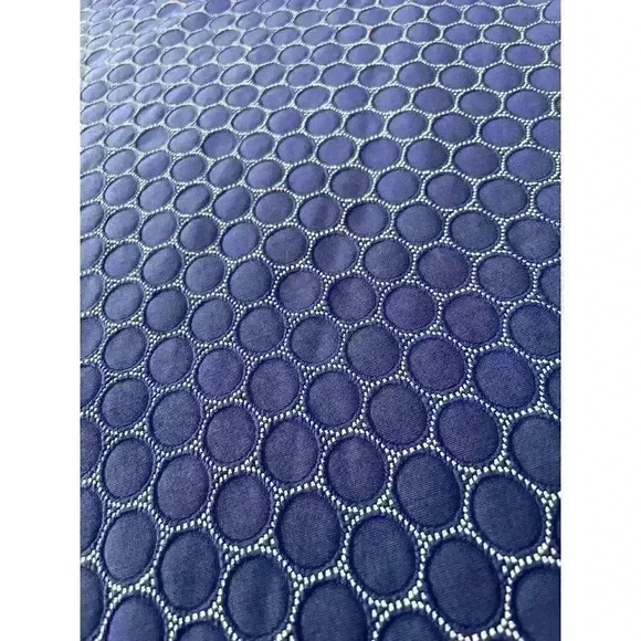 Leota Sz S Seraphine Jacquard Dress Blue Stretch 3/4 Slv Ballet Core Fit & Flare - Picture 10 of 16